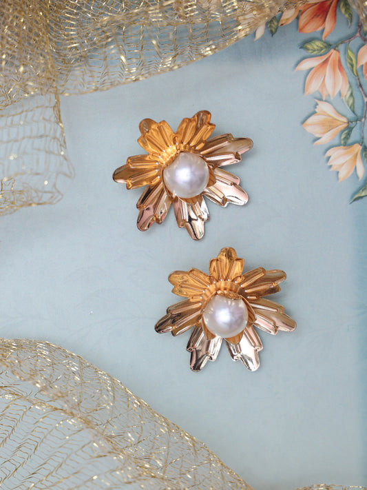 Flower Pearl Western Earrings