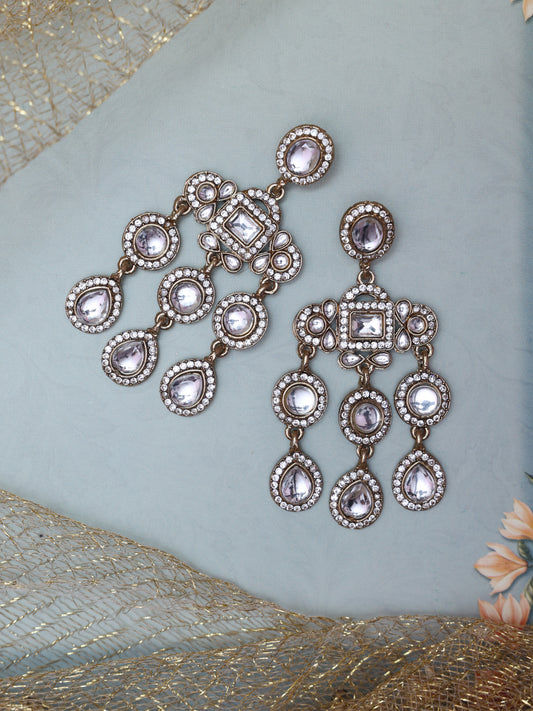 White Madani Deisgner Earrings