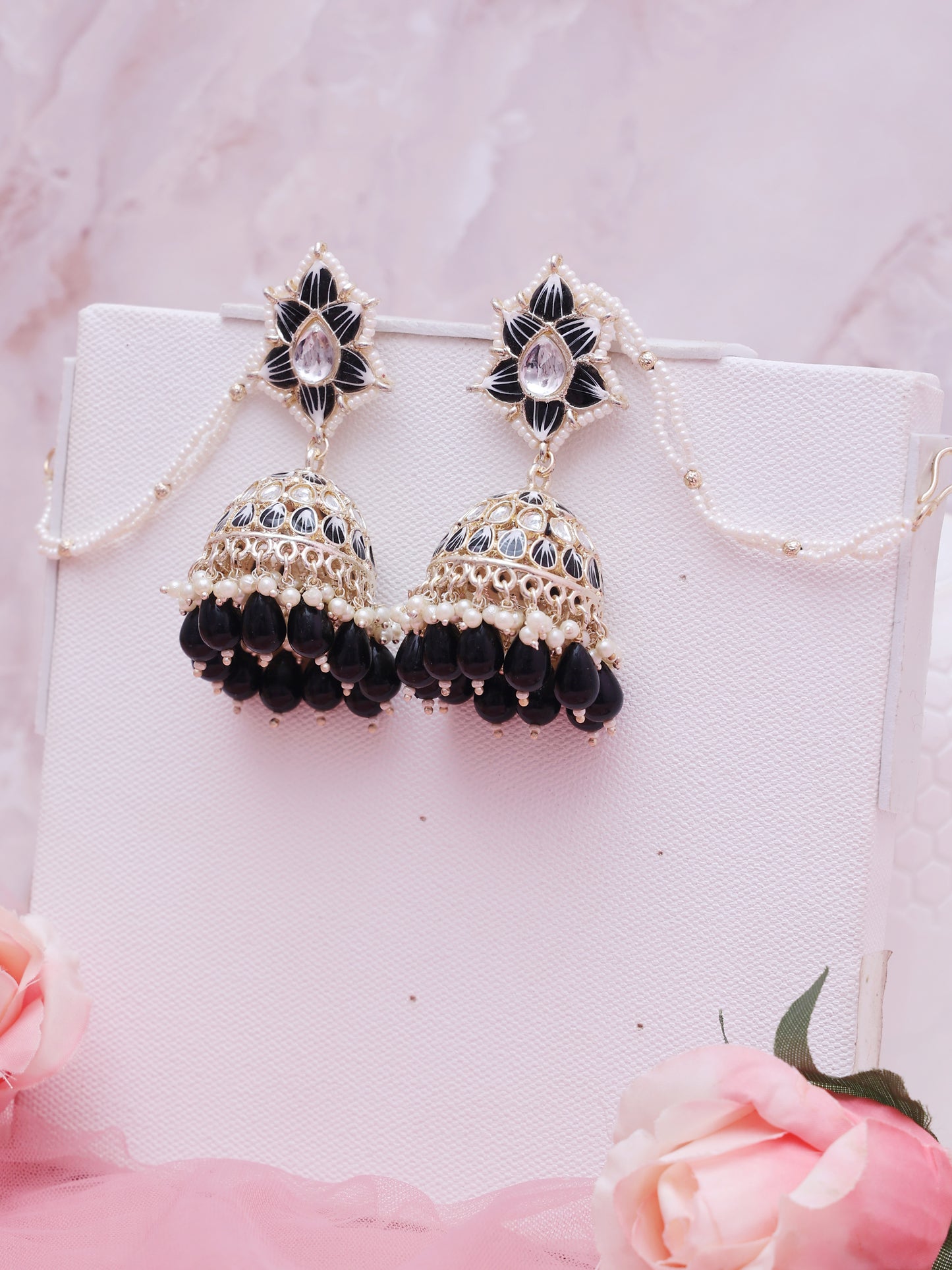 Black Zania Jhumkis