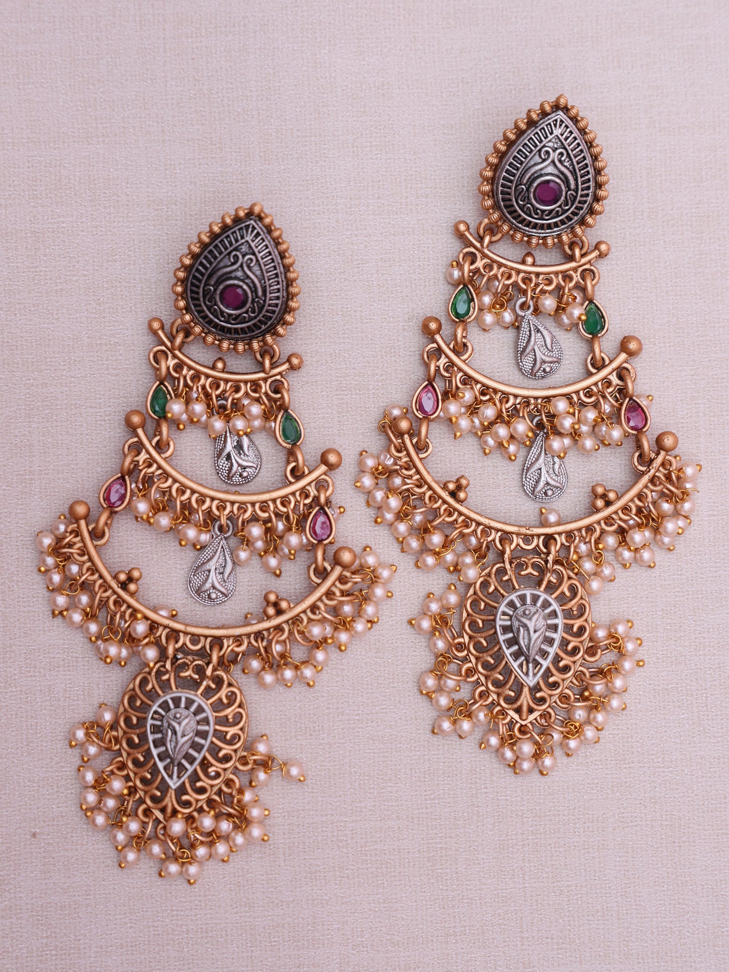 Golden Himsa Temple Earrings