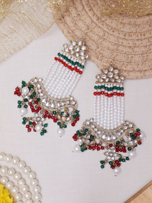 Red & Green Anushka Designer Earrings