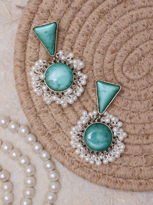 Sea Green Sachi Western Earrings