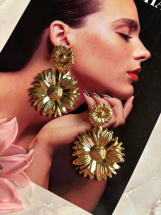 Golden Lajja Western Earrings