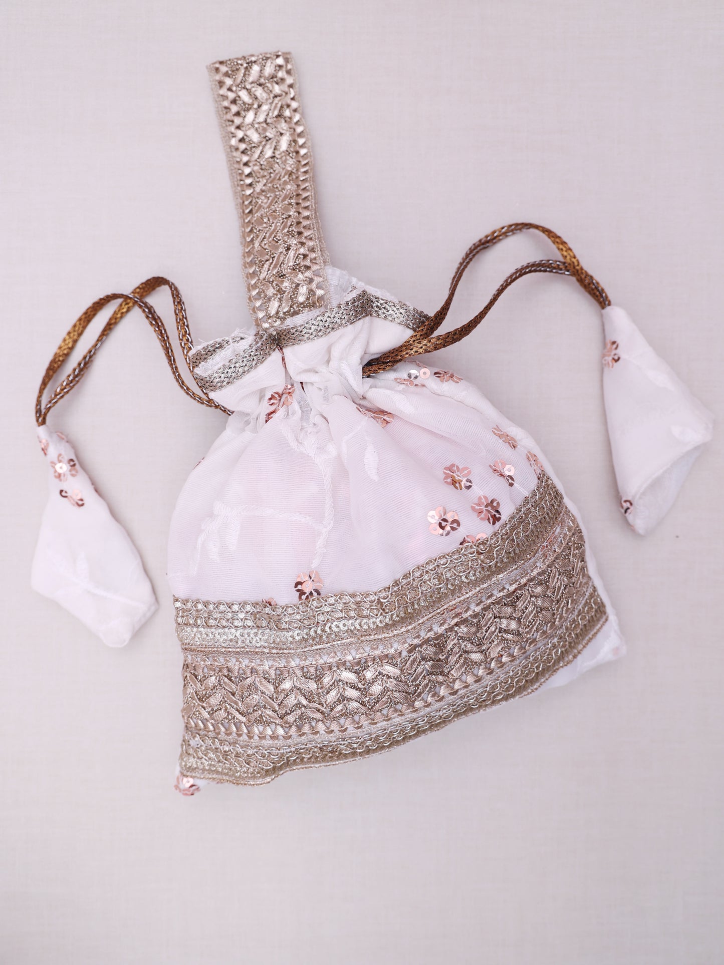 White Charlotte Potli Bag