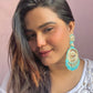 Turquoise Amulya Designer Earrings