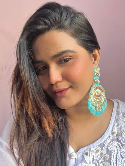 Turquoise Amulya Designer Earrings