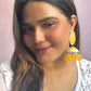 Yellow Saanchi Jhumkis