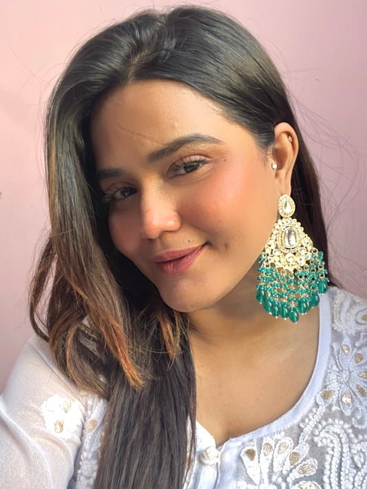 Rama Green Bani Designer Earrings