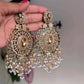 Campaign Golden Sidra Jhumka and Tika Set