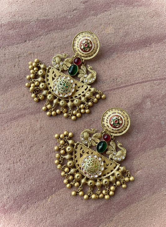 Golden Ugri Brass Chandbalis