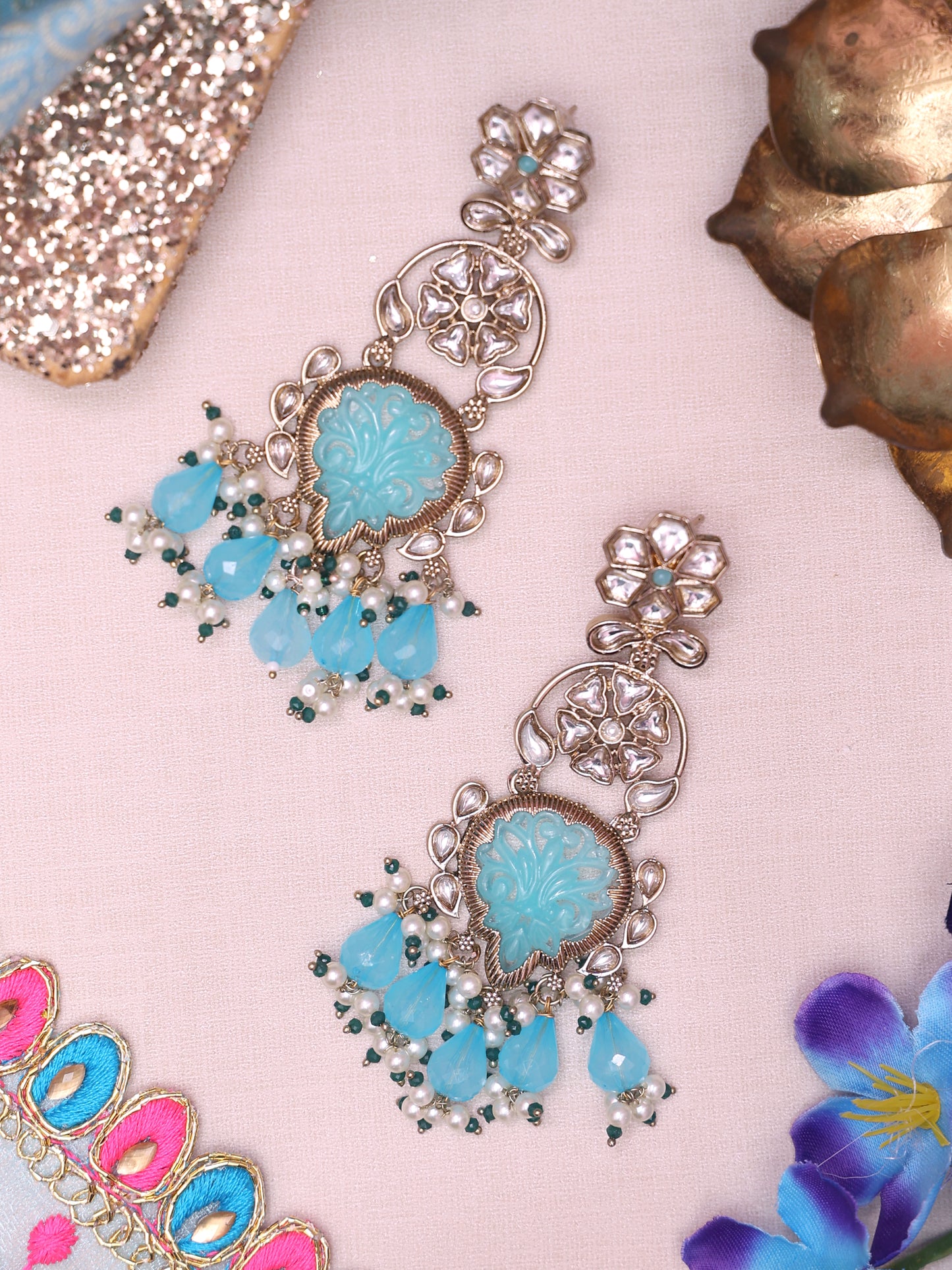 Turquoise Malavi Designer Earrings