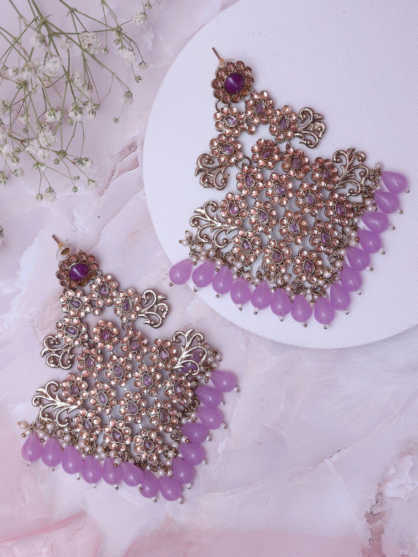 Lilac Eashita Designer Earrings