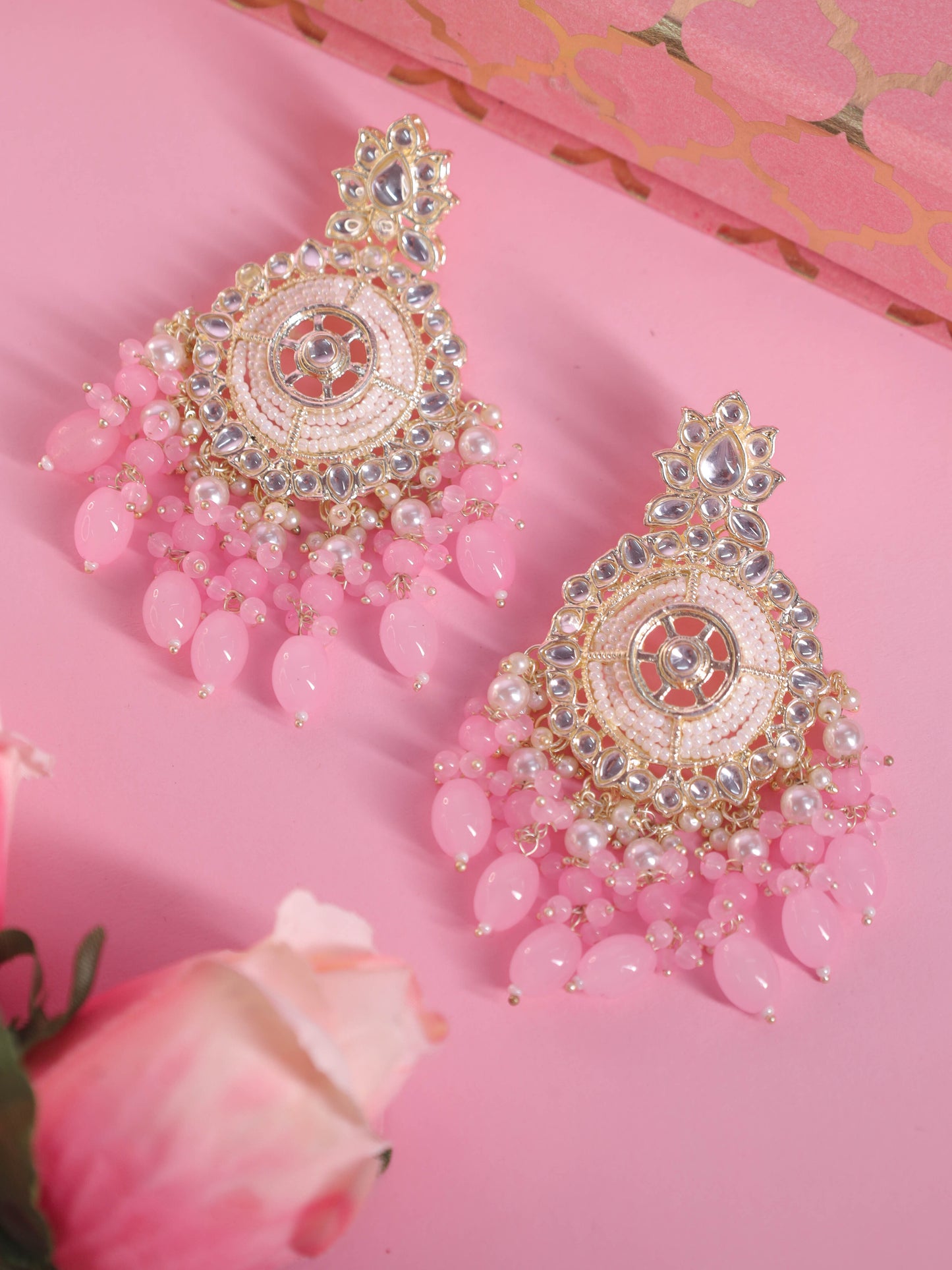 Baby Pink Tahira Designer Earrings