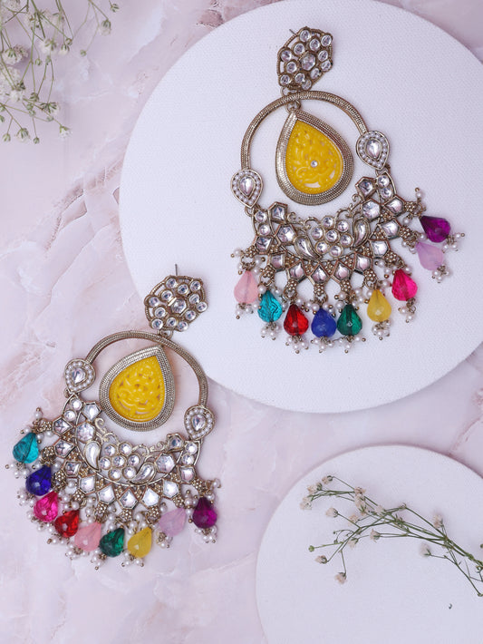 Multicolor Kadali Designer Earrings