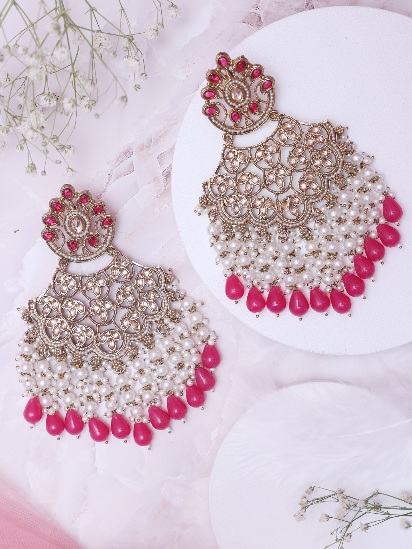 Pink Labuki Designer Earrings