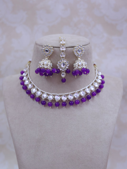 Purple Daya Necklace Set