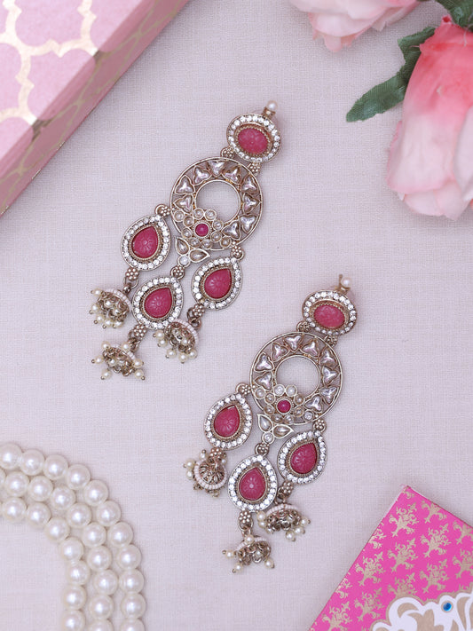 Pink Kirti Deisgner Earrings