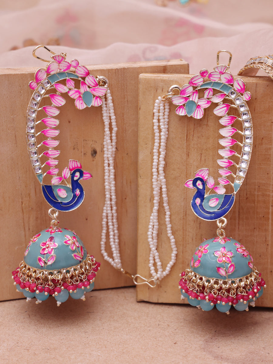 Turquoise Mayu Jhumkis