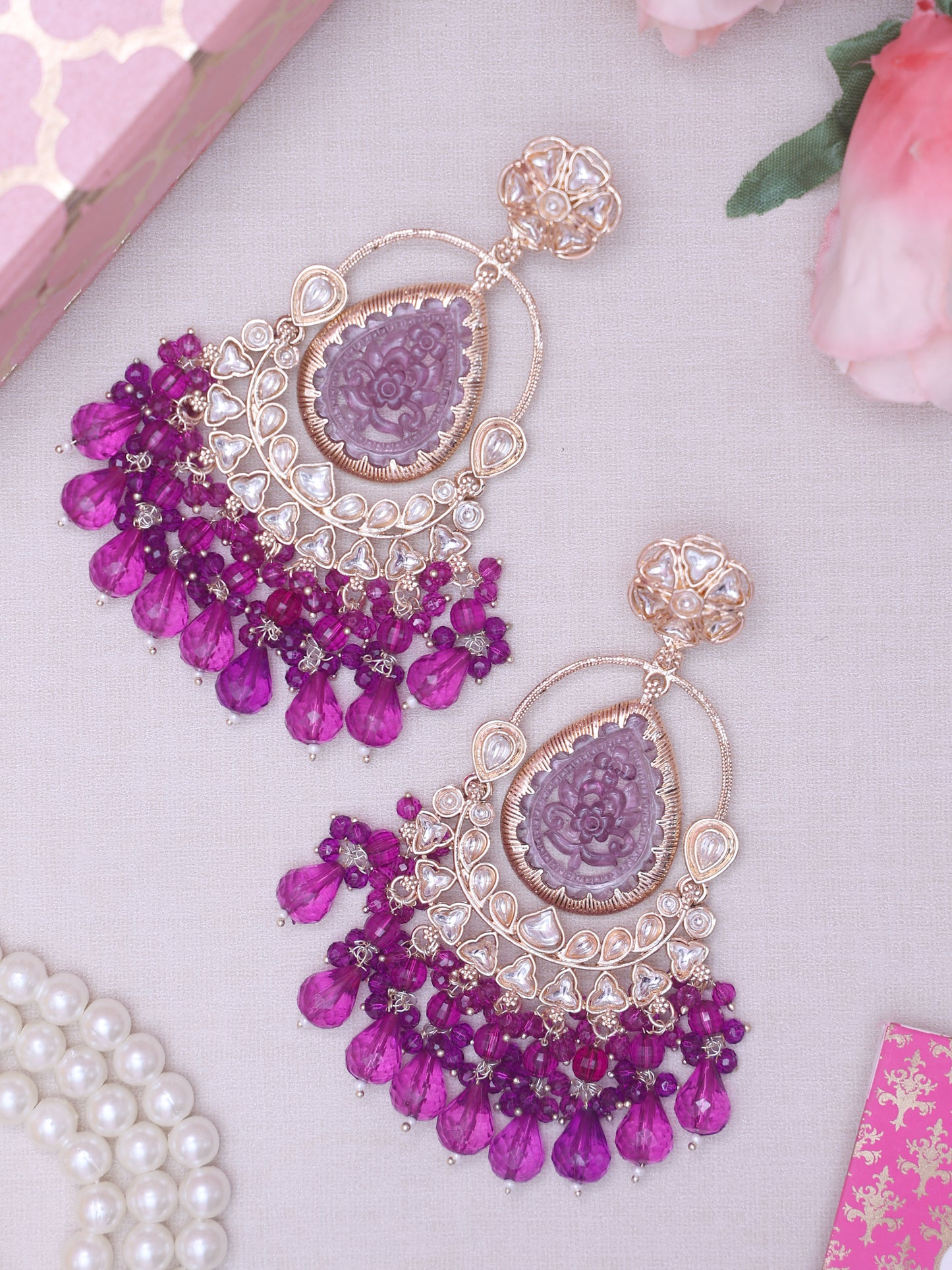 Purple Lysa Designer Earrings