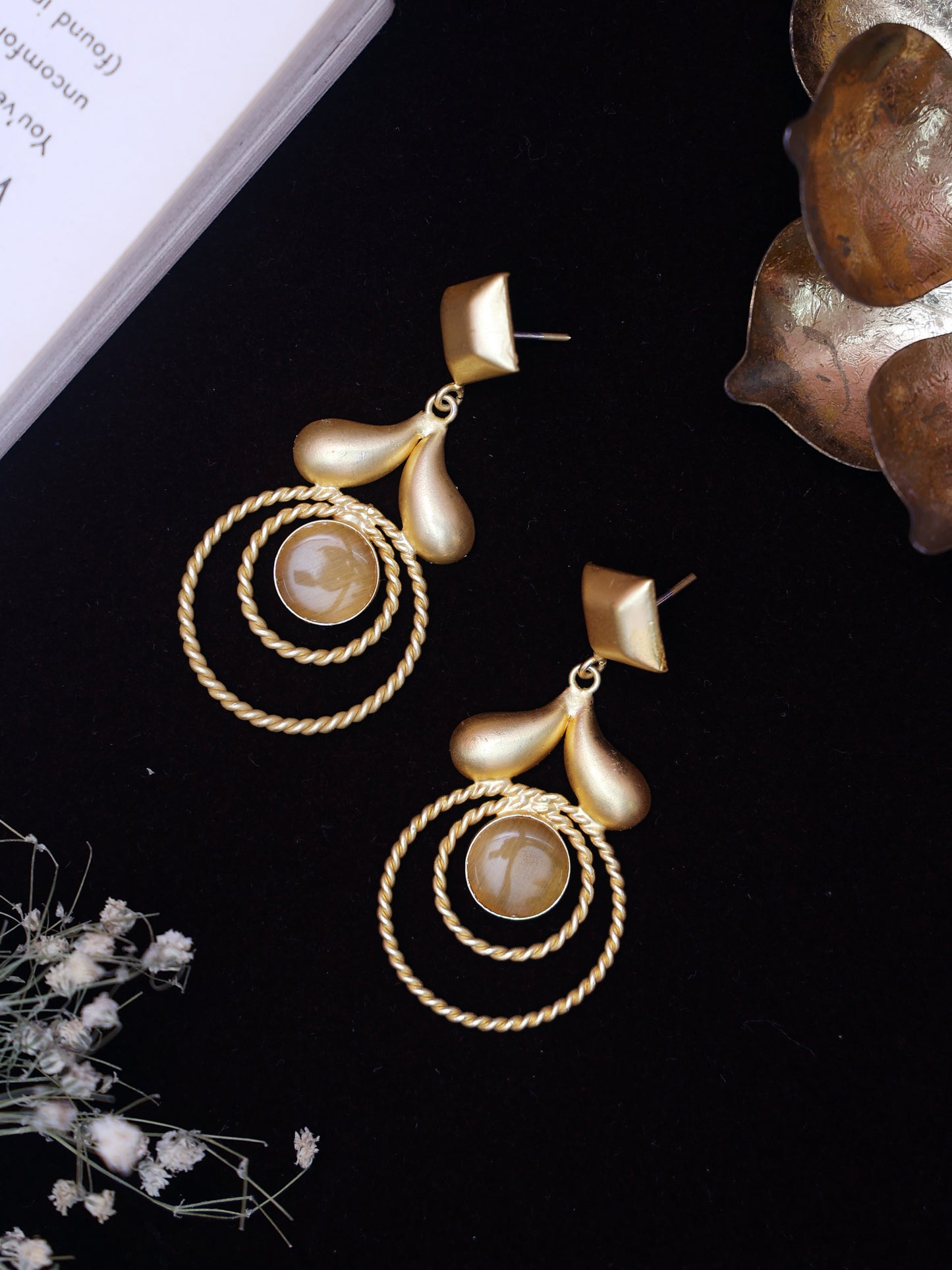 Golden Ayesha Western Earrings