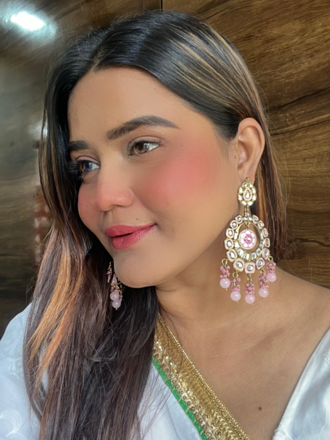 Pink Jalsa Designer Earrings