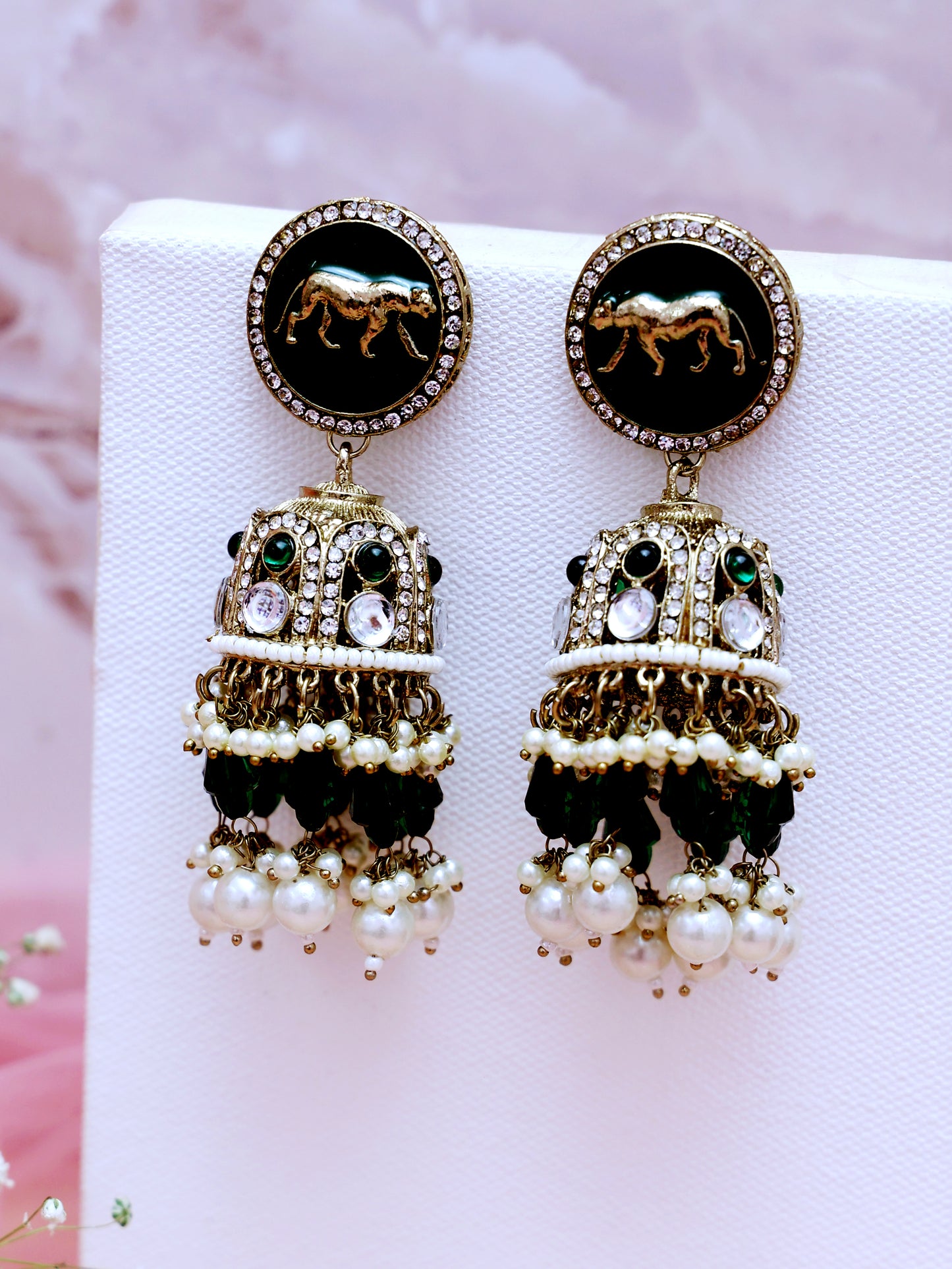 Emerald Sabyasachi Jhumkis