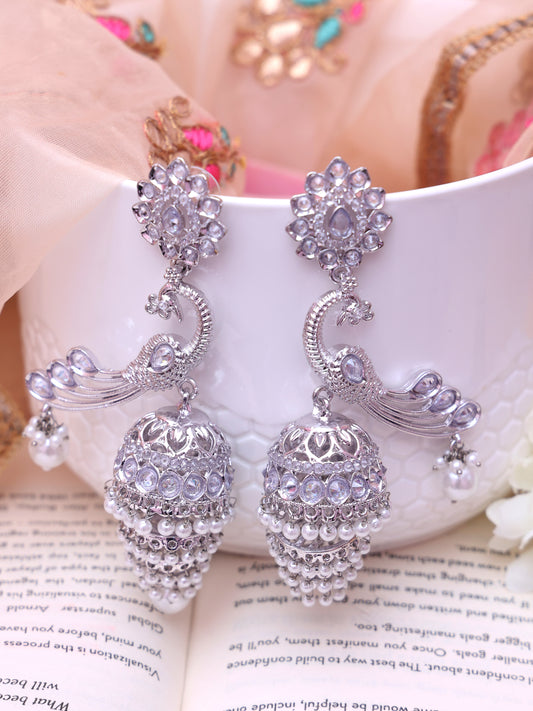 Silver Smriti Jhumkis