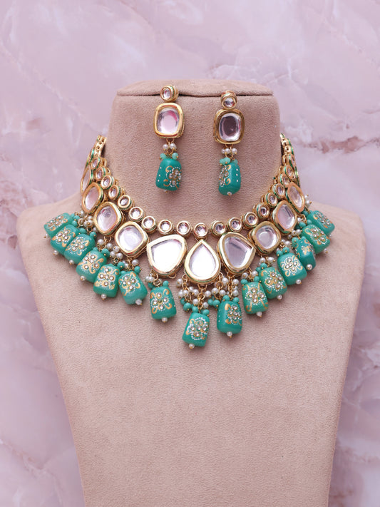 Sea Green Padma Necklace Set