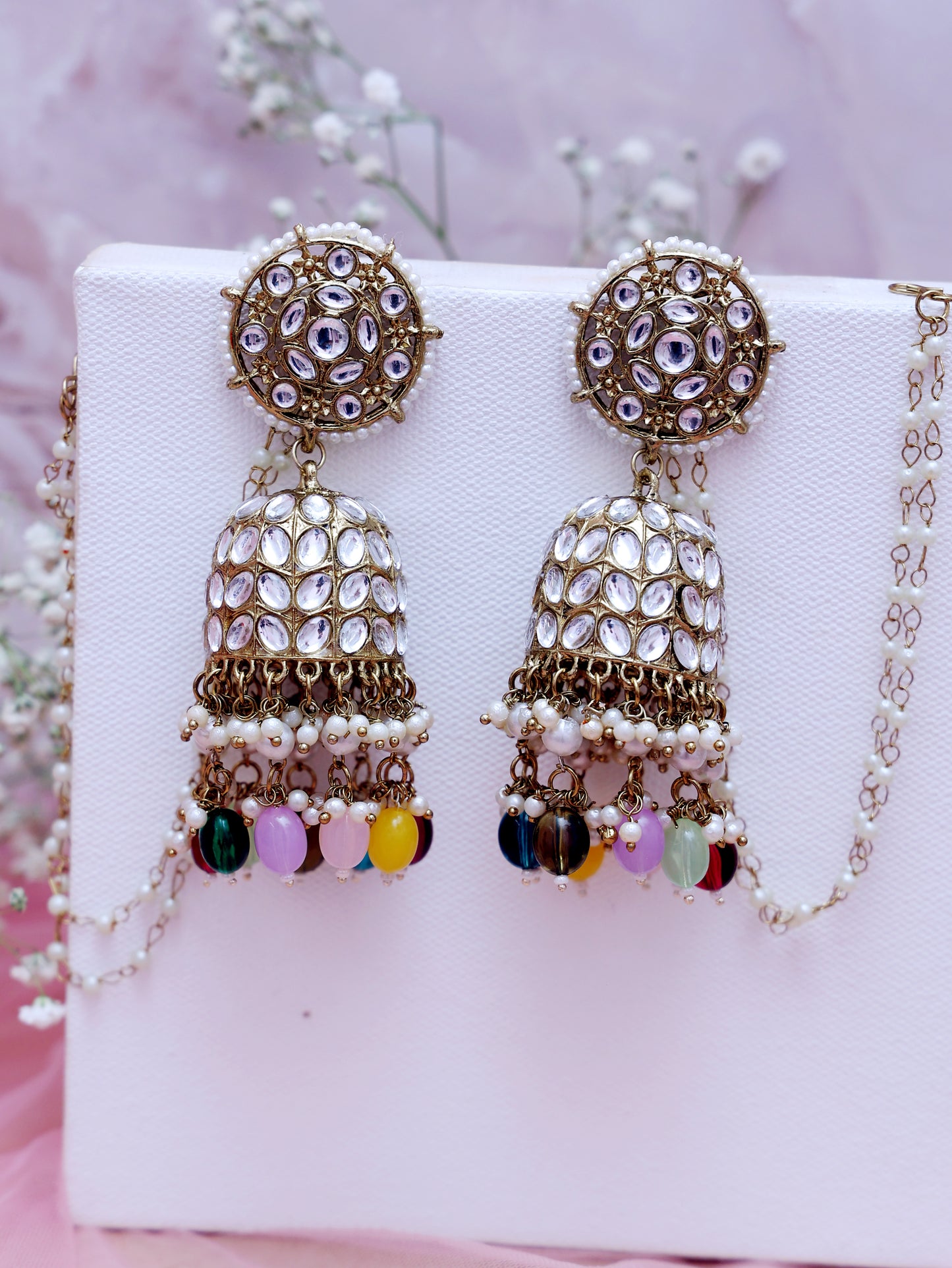 Multicolor Ida Jhumkis