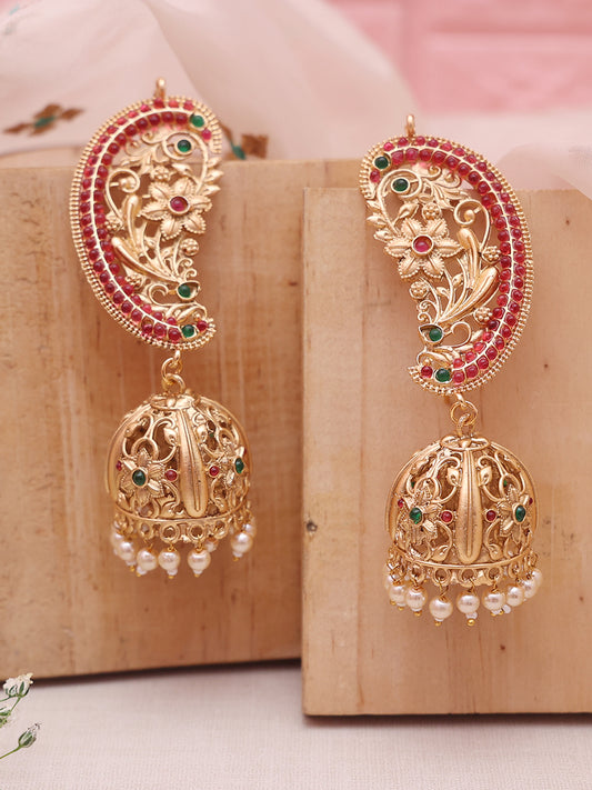 Golden Radha Jhumkis