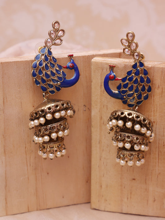 Blue Shanaka Jhumkis