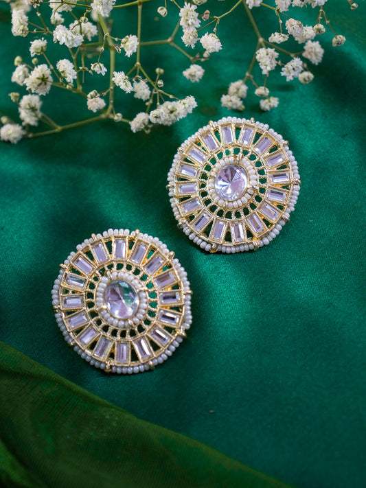 White Ella Studs