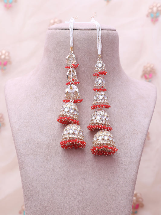 Red Pyaari Jhumkis