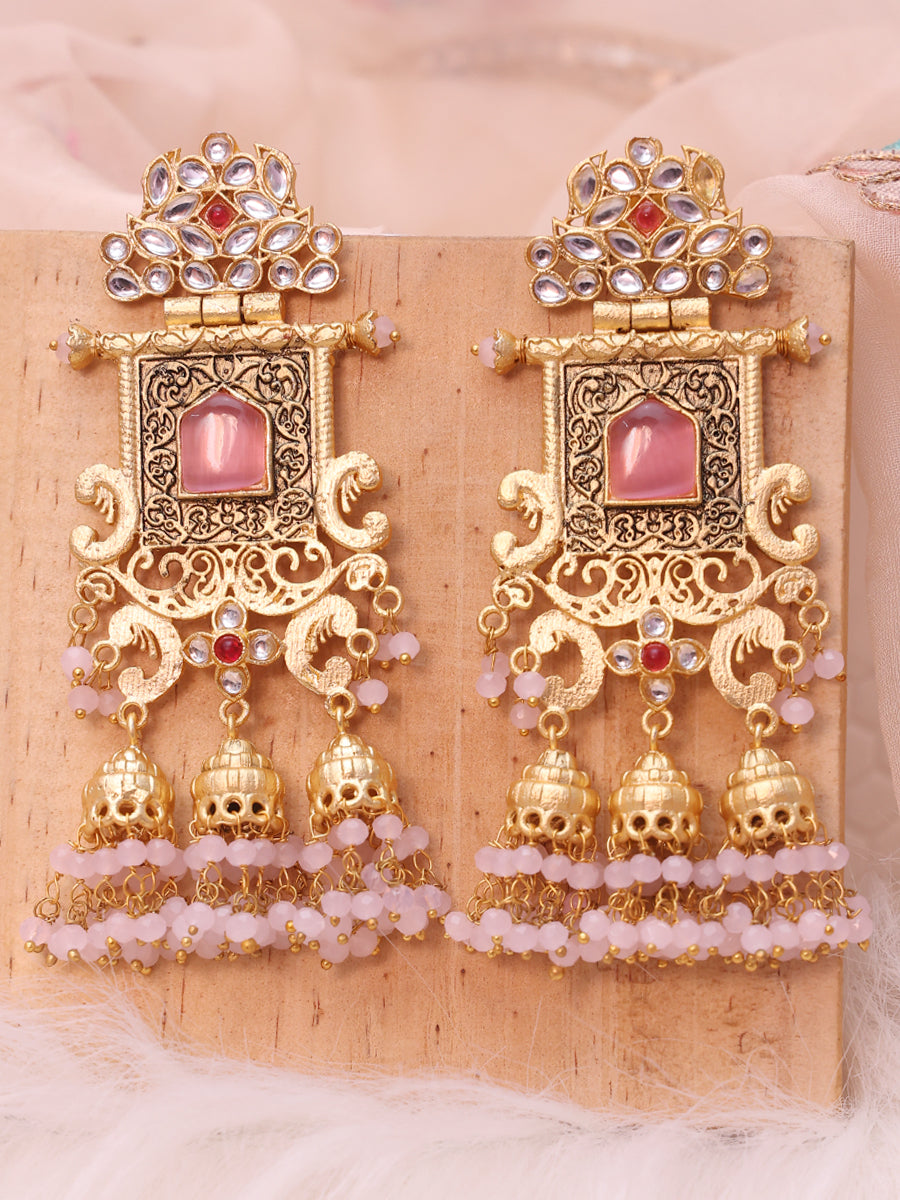 Baby Pink Udyati Jhumkis