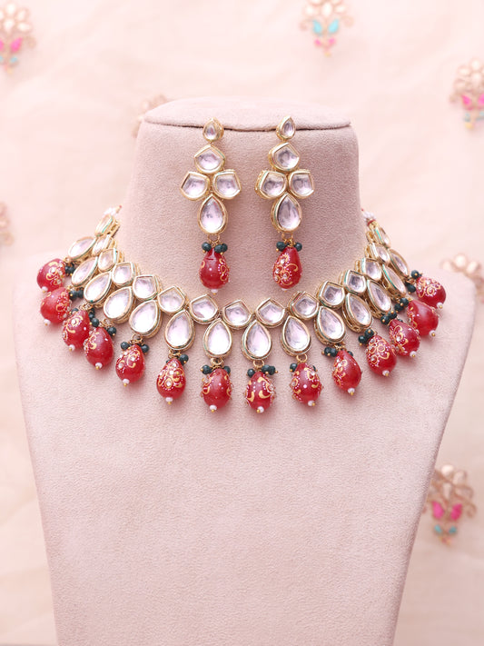 Red Zaaei Necklace Set