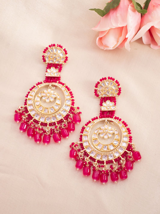 Pink Amulya Designer Earrings