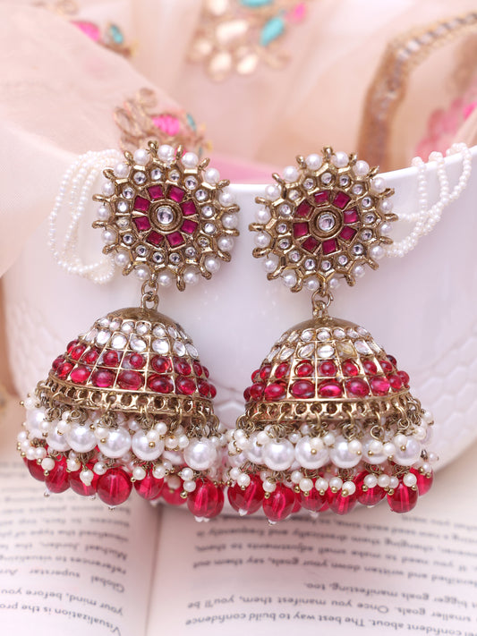 Pink Ishita Jhumkis