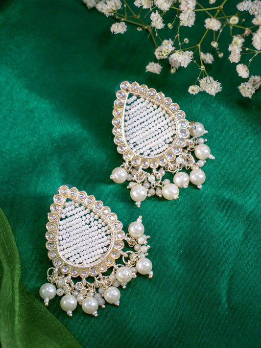 White Kinjal Earrings