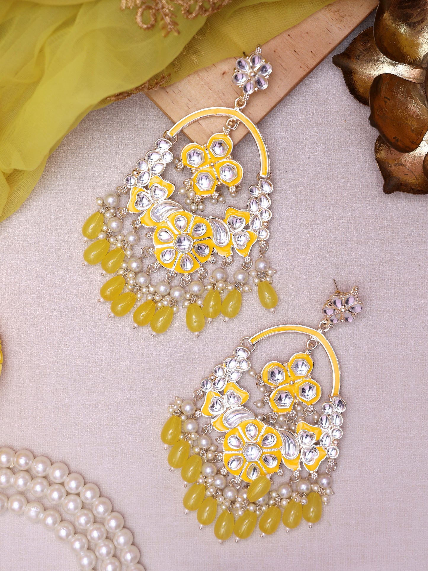 Yellow Cahana Designer Earrings