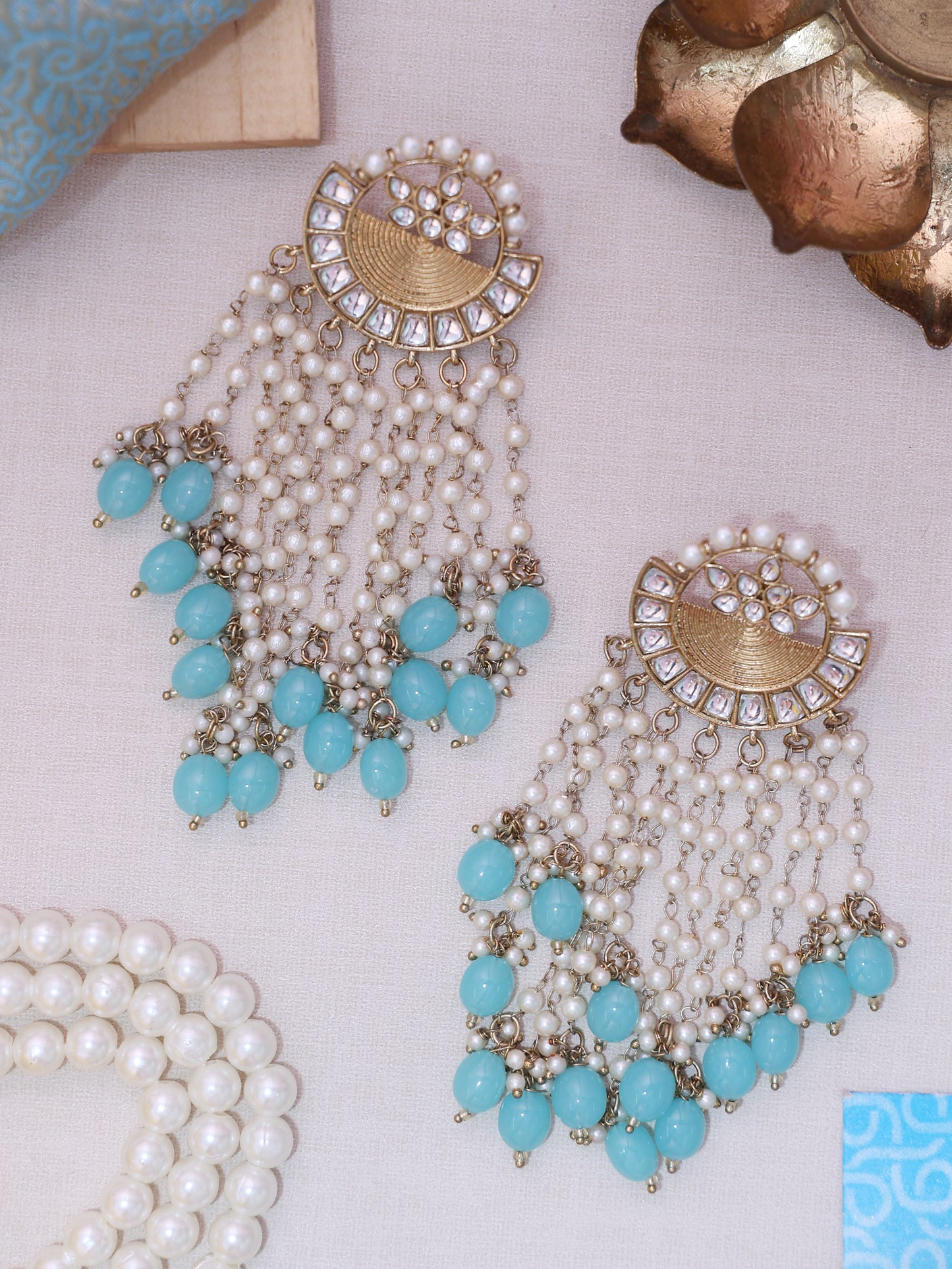 Turquoise Gurmeet Designer Earrings