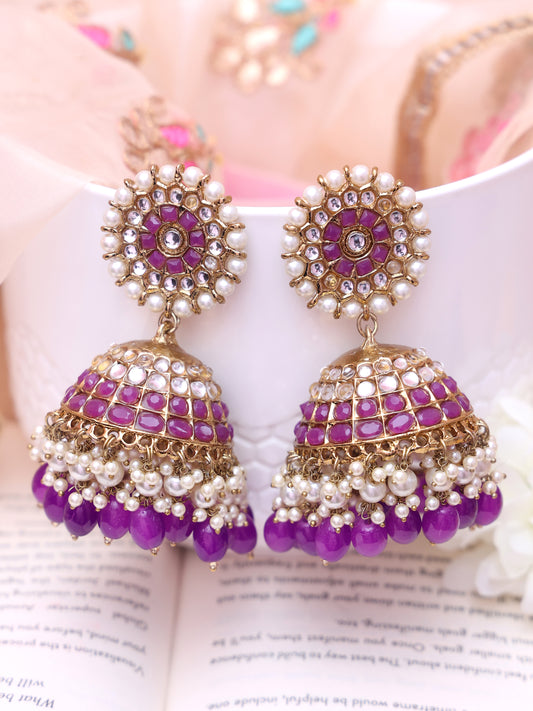 Purple Ishita Jhumkis