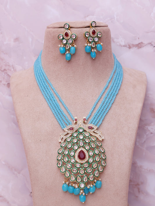 Turquoise Jaahnavi Necklace Set