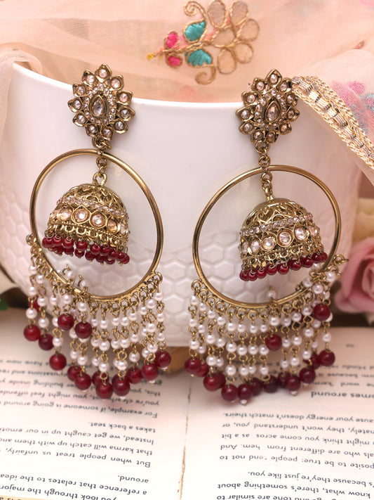 Red Faatina Jhumki Balis