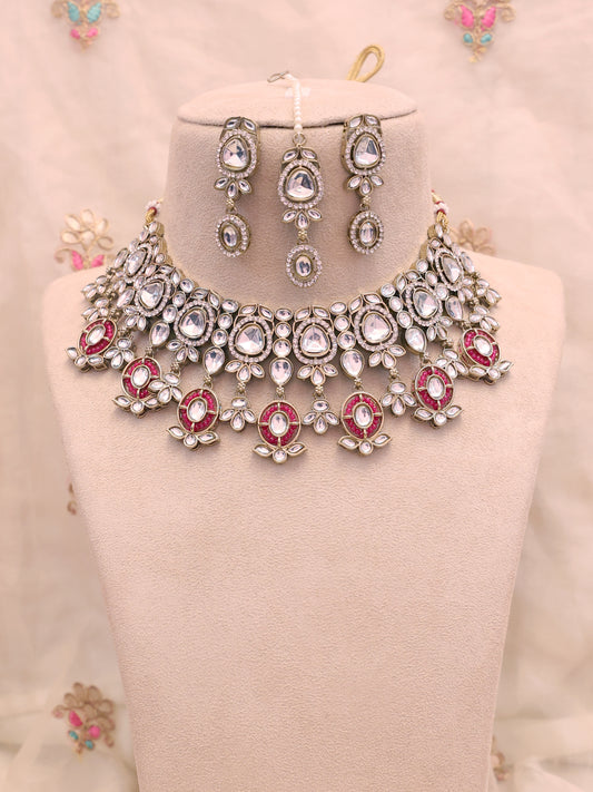 Pink Maanavi Necklace Set