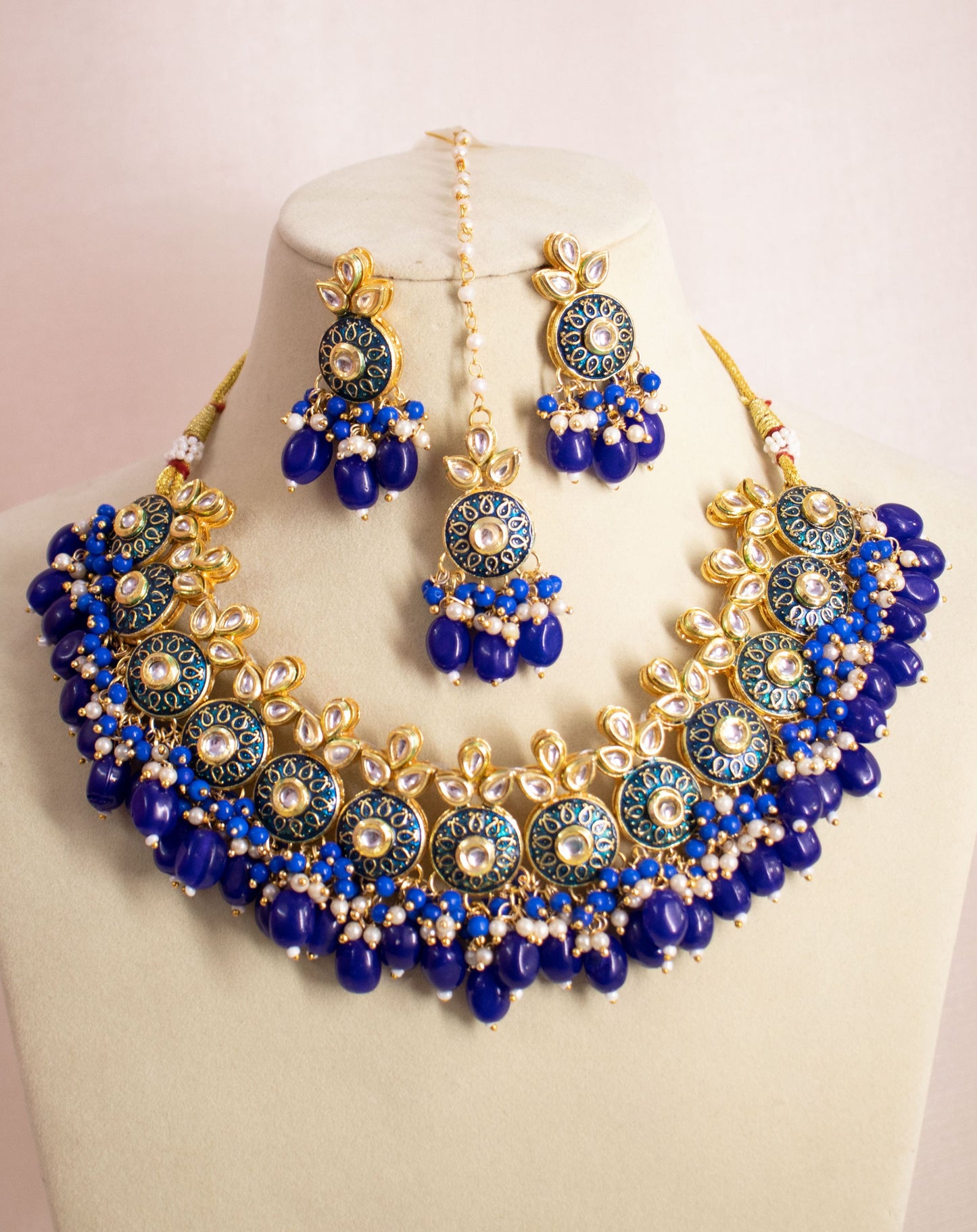 Blue Aashni Necklace Set