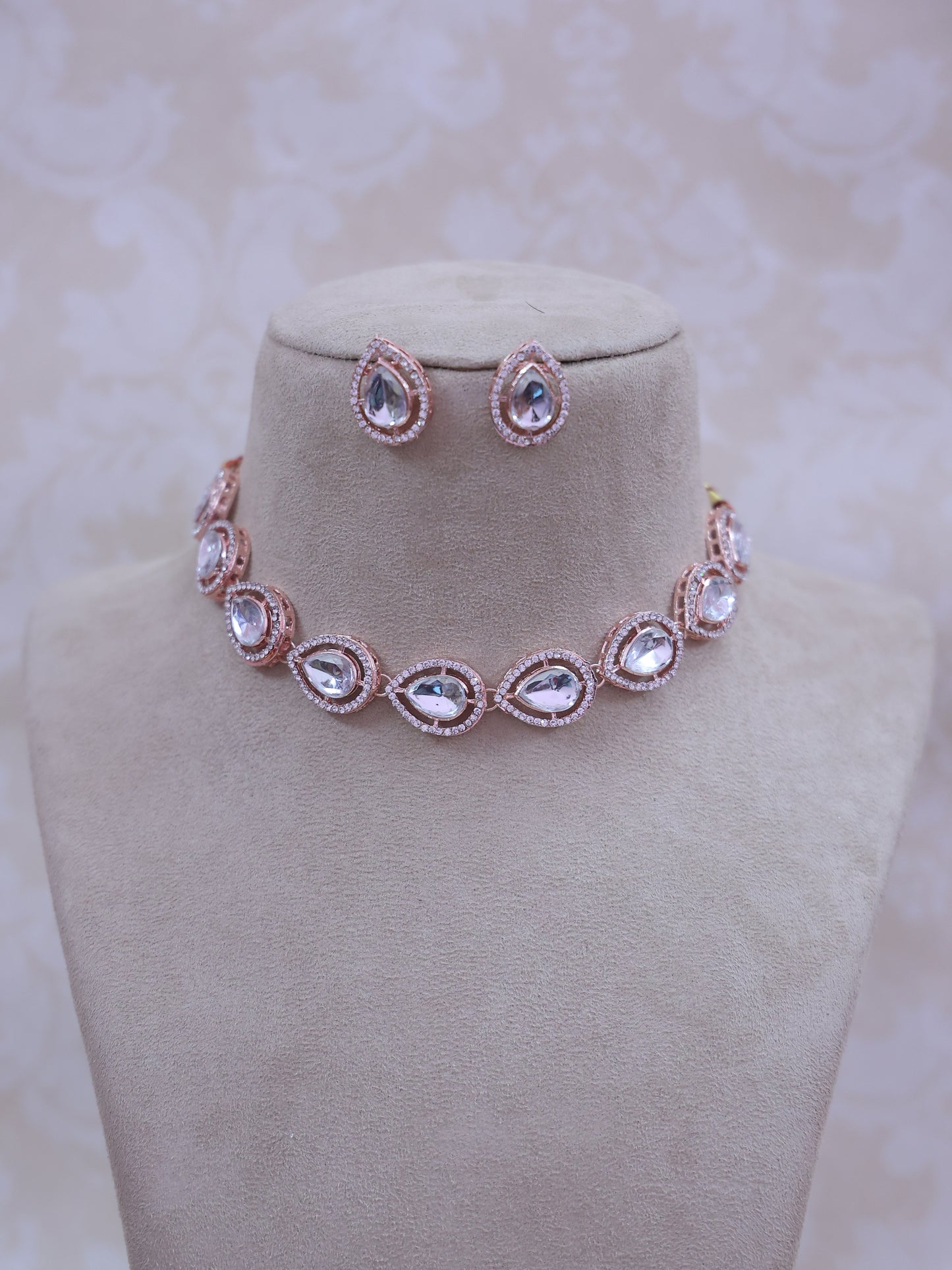 Rosegold Layla AD Polki Set