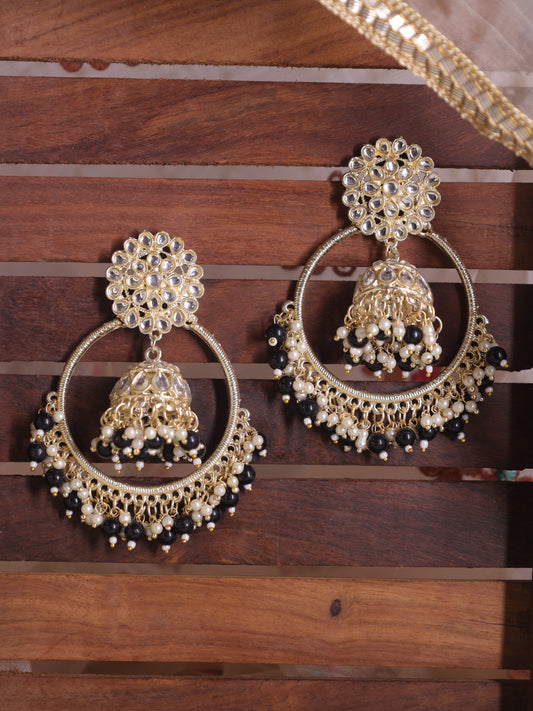 Black Aabani Jhumki Balis