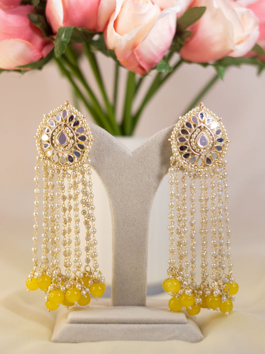 Yellow aagam designer Earrings