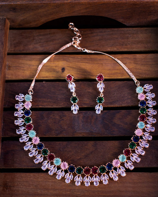 Multicolor Amanda AD Necklace Set