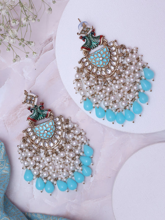 Turquoise Jaba Designer Earrings